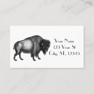 Tarjeta De Visita Big Bison Buffalo Thunder_Cove