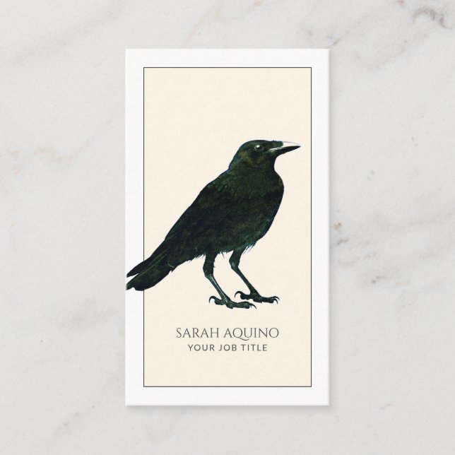 Tarjeta De Visita Big Black Crow Business Card (Anverso)