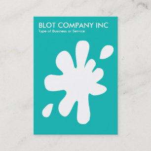 Tarjeta De Visita Big Blot - Blanco en Aqua Blue