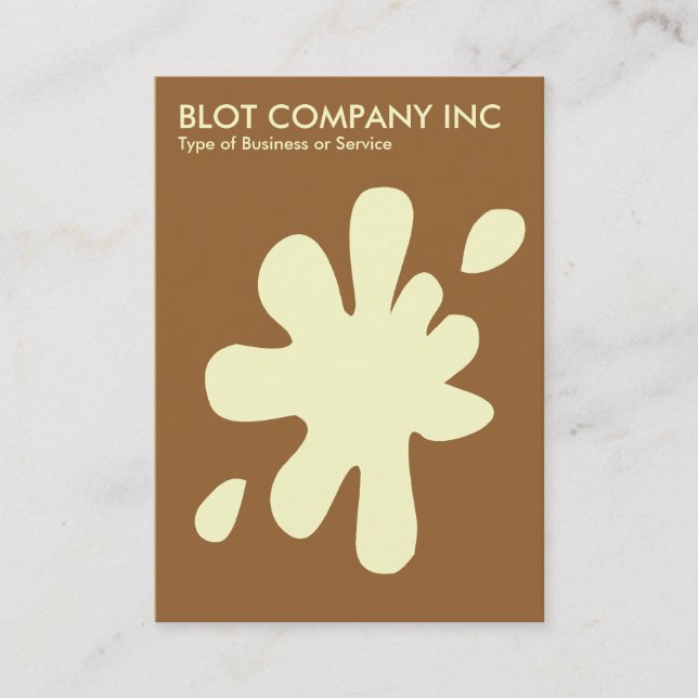 Tarjeta De Visita Big Blot - Crema en Brown 996633 (Anverso)