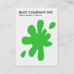 Tarjeta De Visita Big Blot - Green de primavera sobre blanco