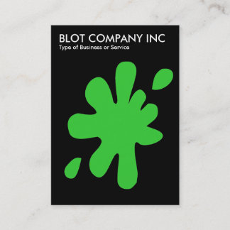 Tarjeta De Visita Big Blot - Green de primavera sobre negro