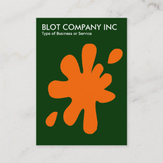 Tarjeta De Visita Big Blot - Naranja sobre el verde oscuro 003300