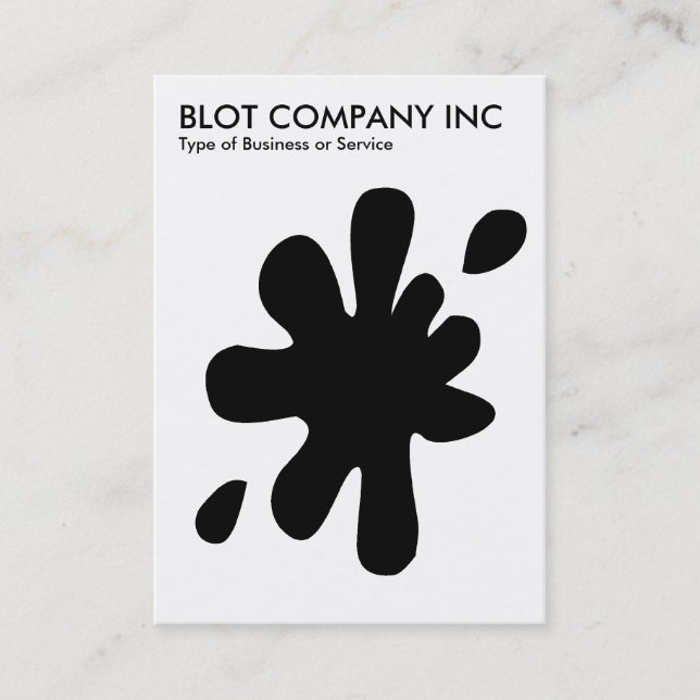 Tarjeta De Visita Big Blot - Negro sobre blanco (Anverso)