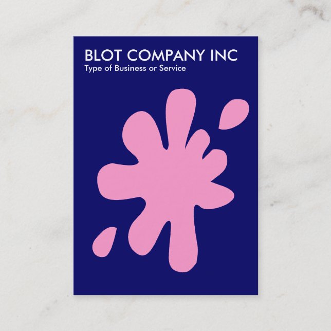 Tarjeta De Visita Big Blot - Pink on Dark Blue 000066 (Anverso)