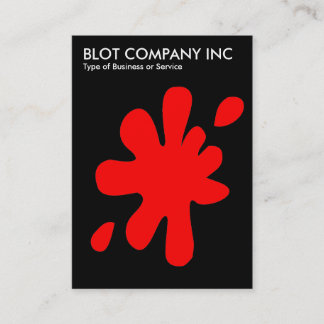 Tarjeta De Visita Big Blot - Rojo sobre negro