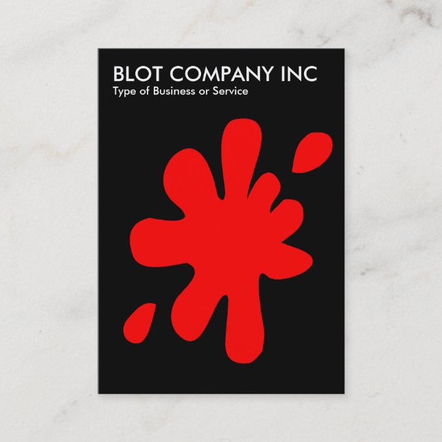 Tarjeta De Visita Big Blot - Rojo sobre negro (Anverso)