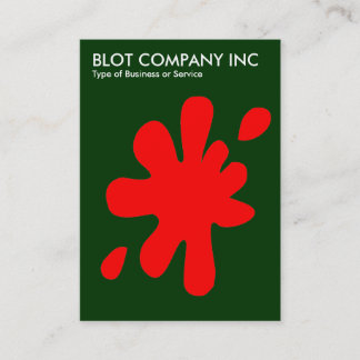 Tarjeta De Visita Big Blot - Rojo sobre verde oscuro 003300