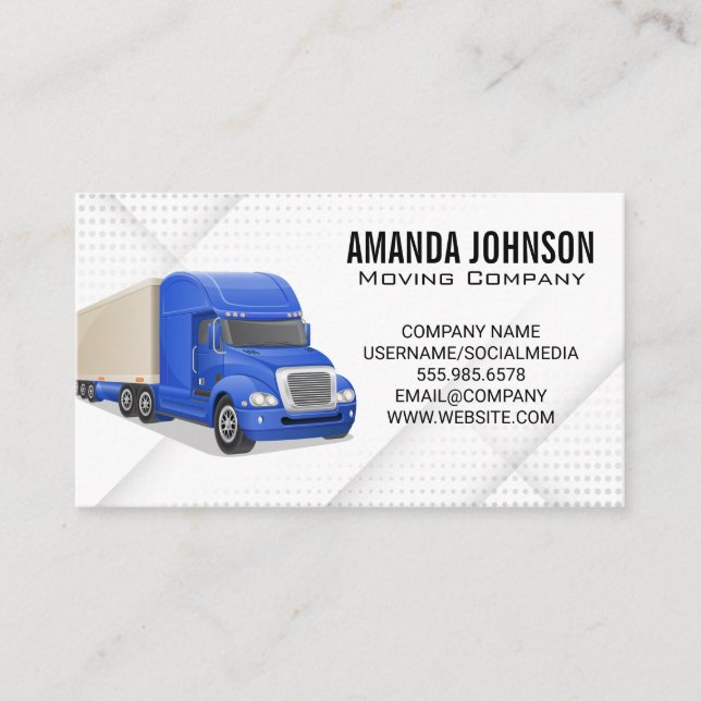 Tarjeta De Visita Big Rig | Transportes (Anverso)