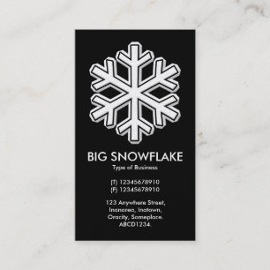 Tarjeta De Visita Big Snowflake - Negro (tarjeta de oro)