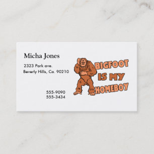 Tarjeta De Visita Bigfoot es mi Homeboy