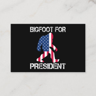 Tarjeta De Visita Bigfoot Para Presidente Bigfoot Divertido