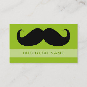 Tarjeta De Visita Bigote Negro Divertido y Lima Sencilla