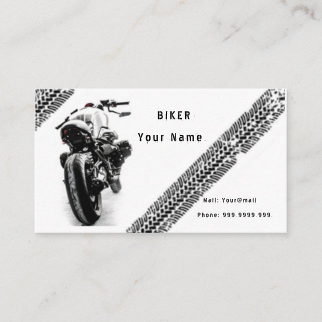Tarjeta De Visita Biker (Anverso)