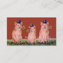 Tarjeta de visita bilateral de los cerdos