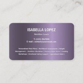 Tarjeta de visita bilingüe en español