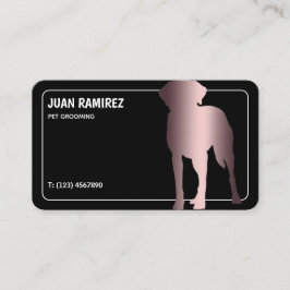 Tarjeta de visita bilingüe para perro mascota Groo