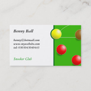 Tarjeta De Visita Billar