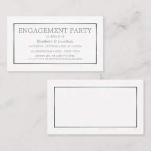 Tarjeta De Visita Billete blanco/plateado moderno/elegante del parti