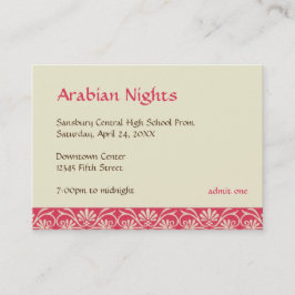 Tarjeta De Visita Billete de admisión de personalizado en la subasta