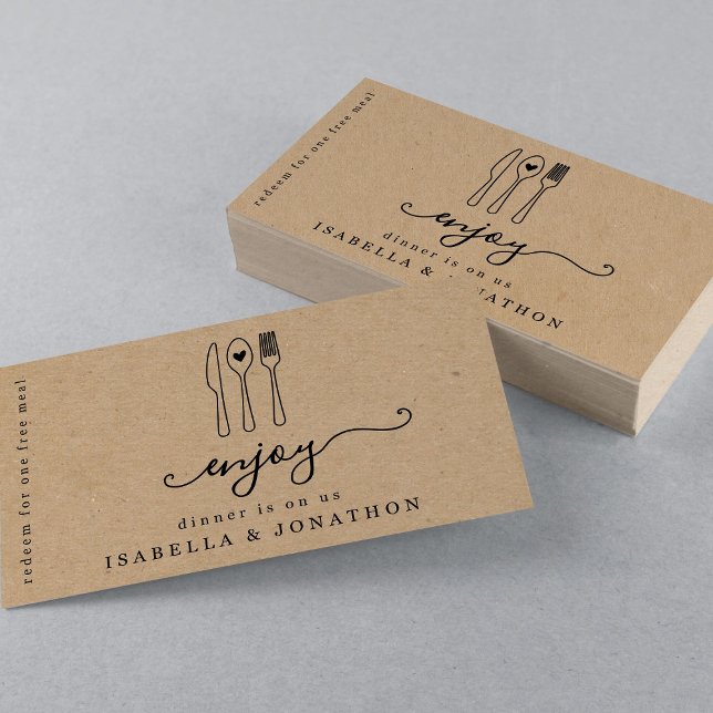 Tarjeta De Visita Billete de comida, cupón gratuito de comida (Subido por el creador)