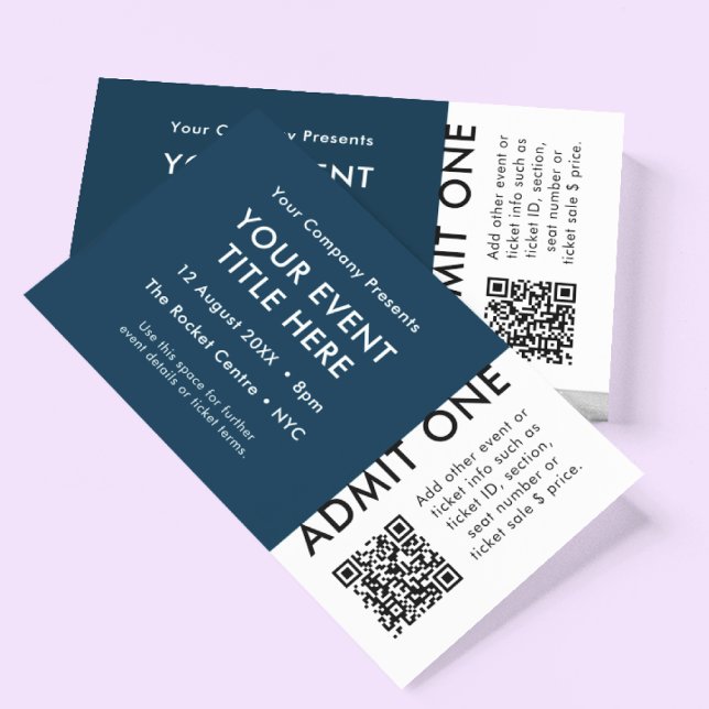 Tarjeta De Visita Billete de concierto | Billete para eventos de cód (Subido por el creador)