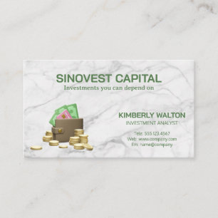 Tarjeta De Visita Billetera Efectivo Monedas Crédito