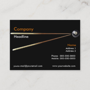 Tarjeta De Visita Billiard Business Card