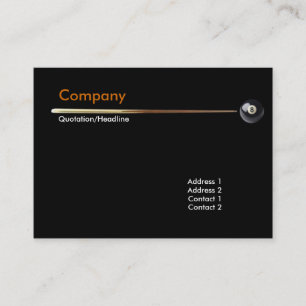 Tarjeta De Visita Billiard Business Card