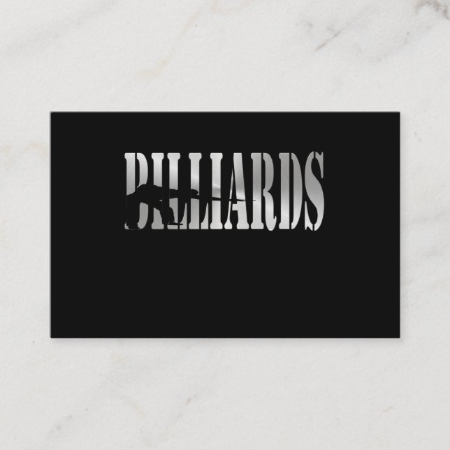 Tarjeta De Visita Billiards (Anverso)