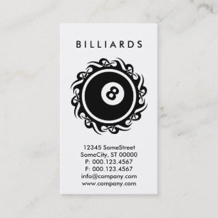 Tarjeta De Visita BILLIARDS tribales
