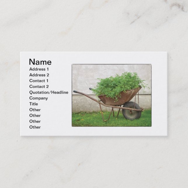 Tarjeta De Visita Bio Wheelbarow (Anverso)