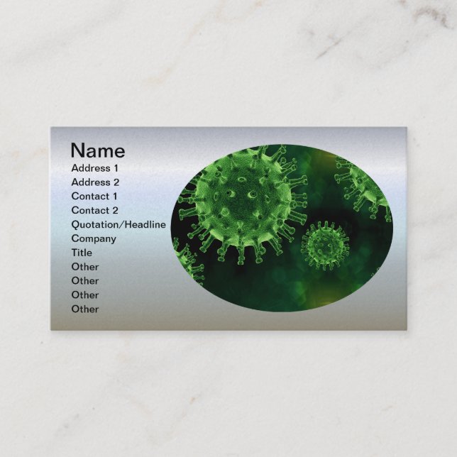Tarjeta De Visita Biología del virus Covid (Anverso)