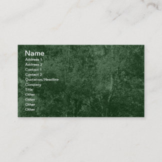 Tarjeta De Visita Birch plateado - Verde oscuro