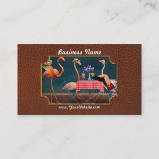 Tarjeta De Visita Bird - Flamingo - Wading tables
