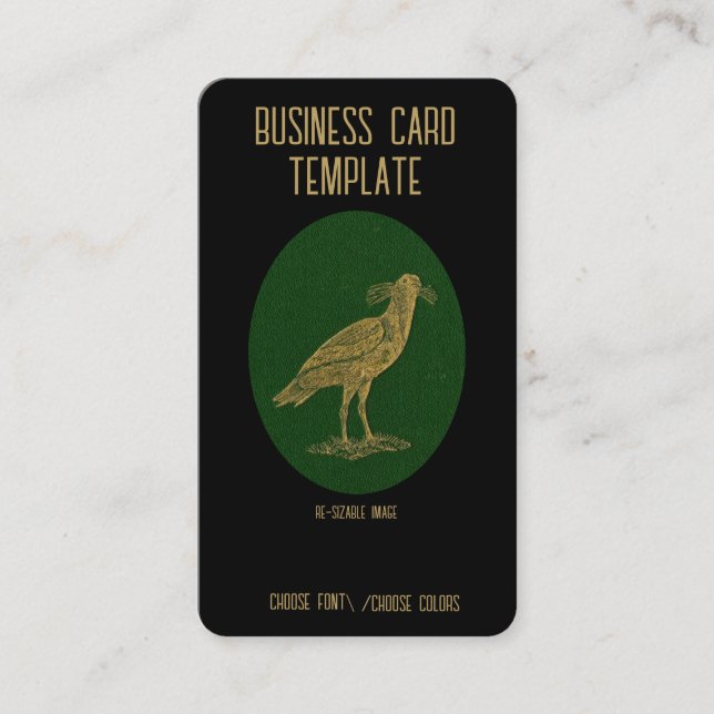 Tarjeta De Visita Bird Nature Black Birds Crow Business Card (Anverso)