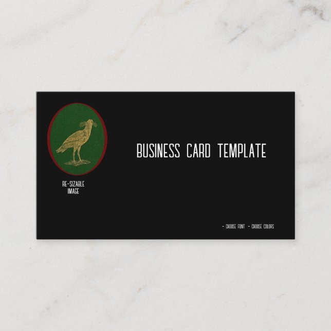 Tarjeta De Visita Bird Nature Black Birds Crow Business Card (Anverso)