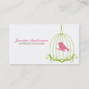 Tarjeta De Visita Birdcage lindo