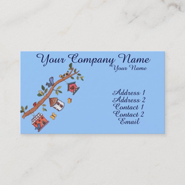 Tarjeta De Visita Birdhouses (Anverso)