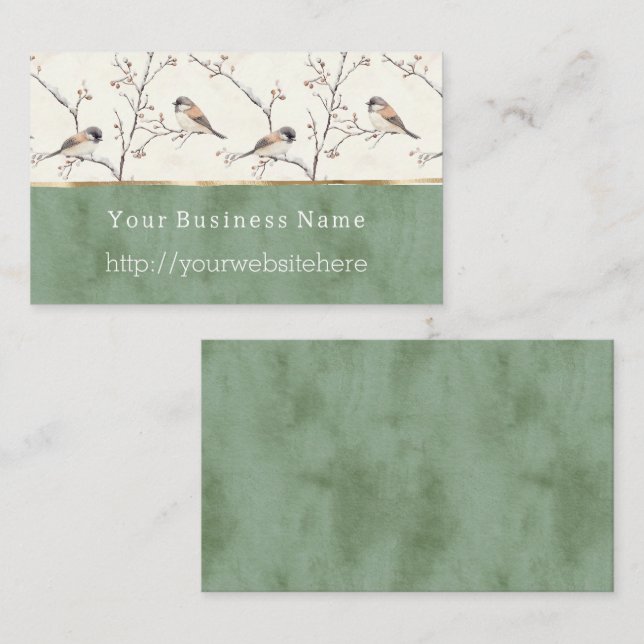 Tarjeta De Visita Birds of A Feather Business name website (Anverso / Reverso)