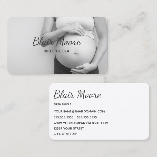 Tarjeta De Visita Birth Doula (Anverso / Reverso)