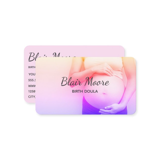 Tarjeta De Visita Birth Doula (Anverso/Reverso In Situ)