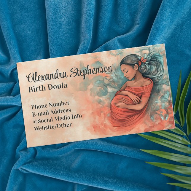 Tarjeta De Visita Birth Doula Mother Baby Art Natural Birthing  (birth doula business cards
)