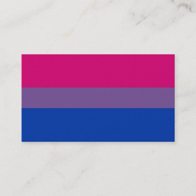 Tarjeta de visita bisexual de BiNet los E.E.U.U. (Anverso)