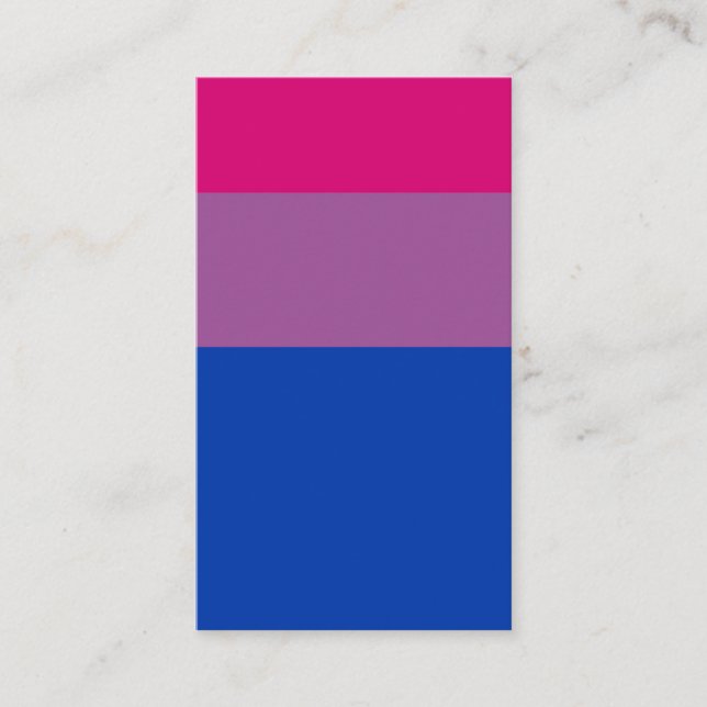 Tarjeta De Visita Bisexual Flag (Anverso)