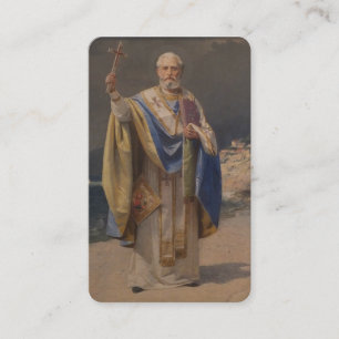 TARJETA DE VISITA BISHOP ST. NICHOLAS DE MYRA PRAYER HOLY