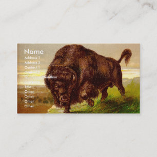 Tarjeta De Visita Bisonte americano