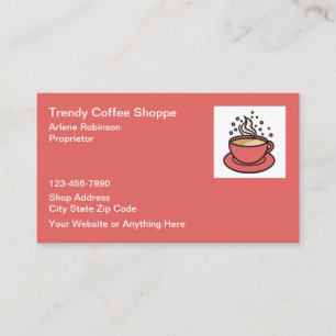Tarjeta De Visita Bistró Café de Café de Moda