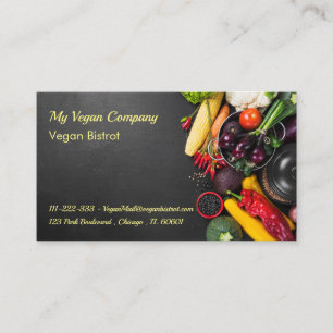 Tarjeta De Visita Bistrot o restaurante vegetariano