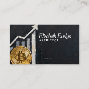 Tarjeta De Visita Bitcoin al alza - Arte de crecimiento financiero 6